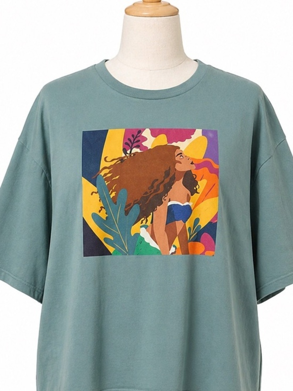 Disney T shirt 3 XL Ariel Graphic Tee Oversized Seafoam Green